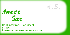 anett sar business card